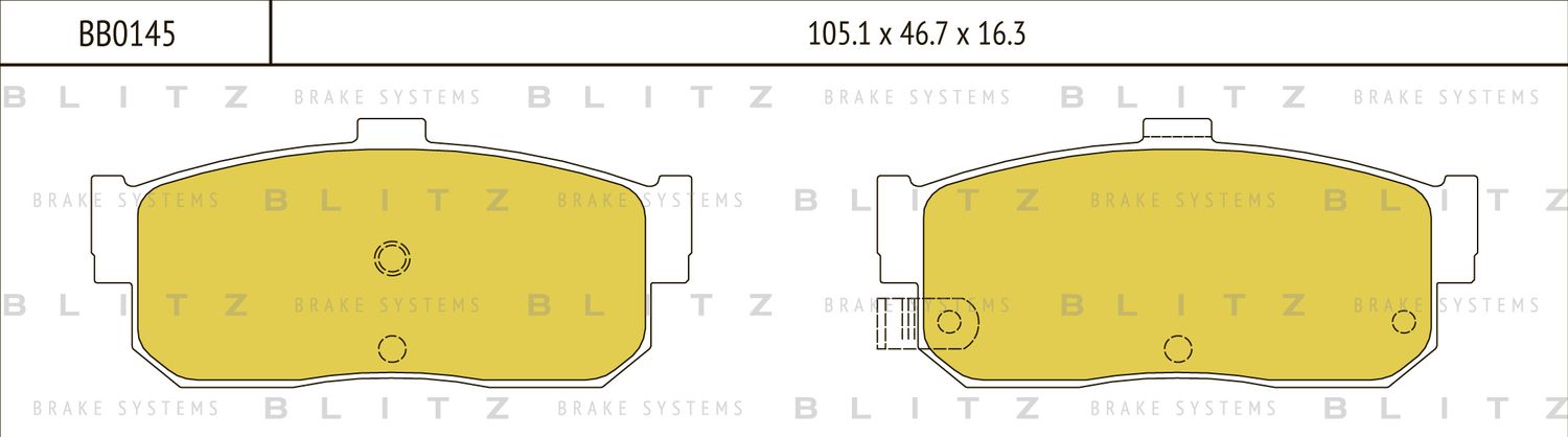 Колодки тормозные NISSAN ALMERA/PRIMERA/MAXIMA 92- задн. (Blitz) Blitz. Артикул BB0145