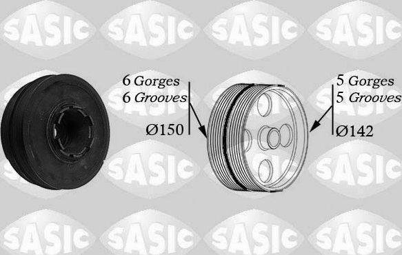 Шкив коленвала Sasic. Артикул 9001810