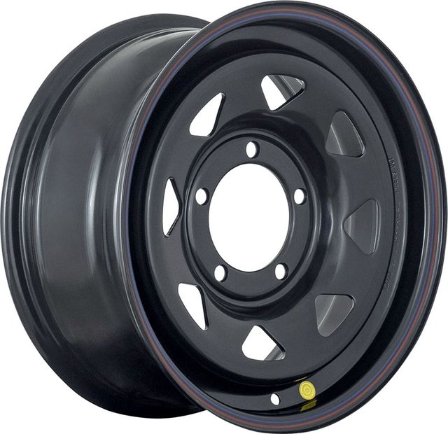 Колёсный диск OFF-ROAD Wheels усиленный стальной черный 5x139,7 7xR16 d110 ET+25 для УАЗ Patriot 2005-2015 (треугольник мелкий). Артикул 1670-53910BL+25A17X