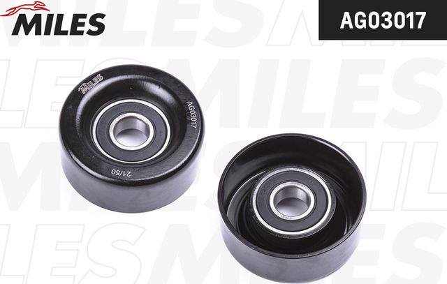Направляющий (ведущий) ролик приводного поликлинового ремня Miles для Mazda 2 II (DE) 2007-2015. Артикул AG03017