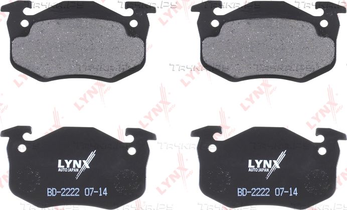 Тормозные колодки LYNXauto задние для Renault 19 II 1992-1996. Артикул BD-2222