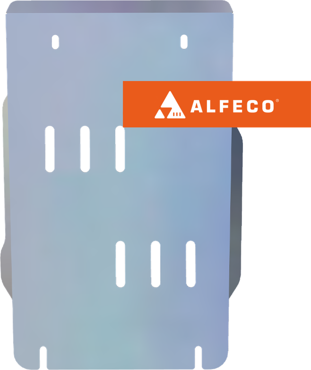 Защита алюминиевая Alfeco для КПП и раздатки Audi Q7 I 2009-2014. Артикул ALF.30.22al