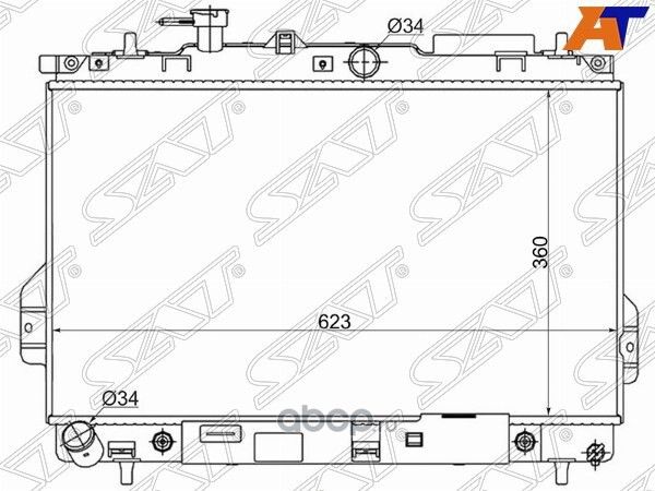 Радиатор HYUNDAI MATRIX MPV 1.5D/1.6/1.8 01- (SAT). Артикул HY0010