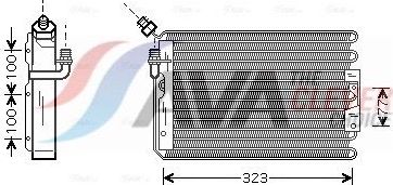 Радиатор кондиционера (конденсатор) AVA (алюминий) для Porsche 911 IV (993) 1993-1997. Артикул PR5042