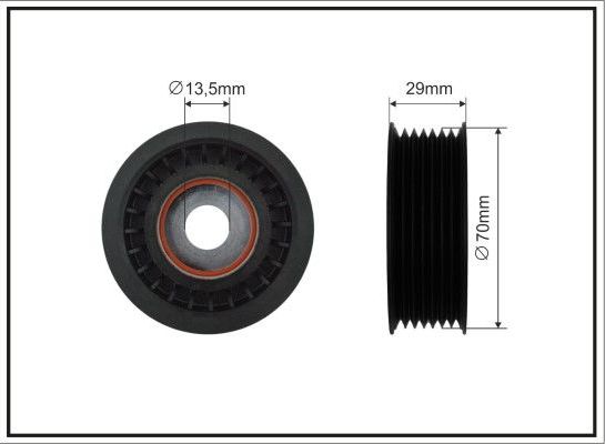 Направляющий (ведущий) ролик приводного поликлинового ремня Caffaro (полимерный материал) для Renault Espace IV 2005-2014. Артикул 489-99