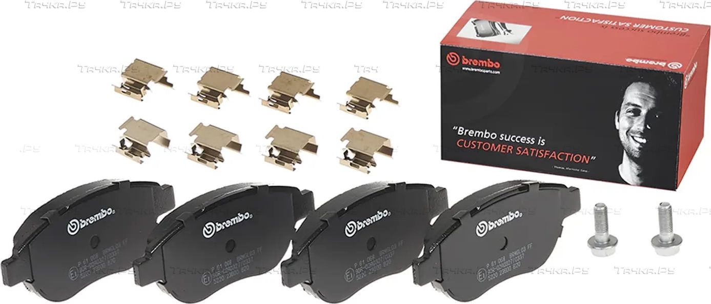 Тормозные колодки Brembo PRIME LINE передние для Citroen C4 I 2004-2011. Артикул P 61 068