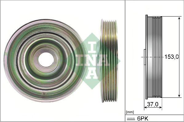 Шкив коленвала Ina для Fiat Ulysse II 2006-2011. Артикул 544 0097 10