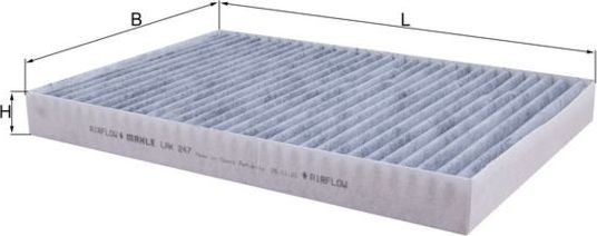 Салонный фильтр Mahle. Артикул LAK 247