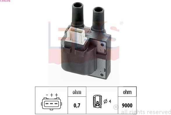 Катушка зажигания EPS Made in Italy - OE Equivalent для Renault Clio II 1998-2005. Артикул 1.970.378