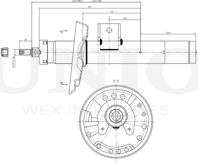 Амортизатор подвески (Unio). Артикул SAB-10279