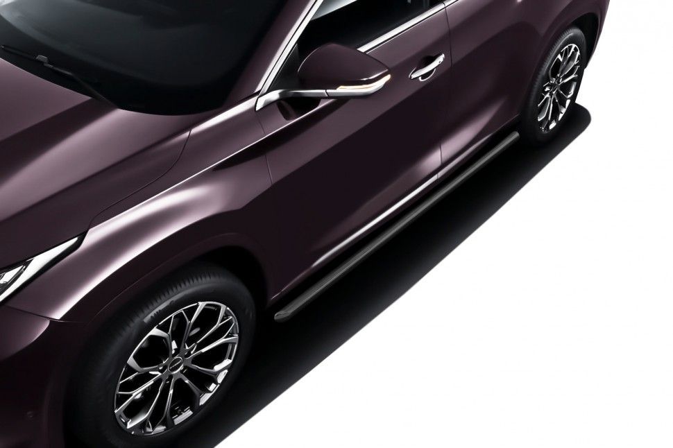 Пороги Slitkoff труба d57 для Exeed TXL 2020-2026 Черные. Артикул CHEX-TXL-006B