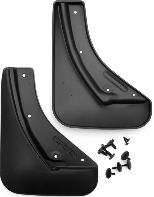 Брызговики Frosch (в пакете) задняя пара (с расширителем арок) Optimum для Skoda Karoq 2020-2026. Артикул NLF.A0N032.E13