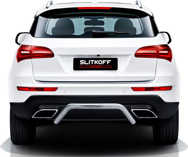 Защита Slitkoff заднего бампера d57 скоба для Zotye Coupa 2018-2026. Артикул ZOTCOP-007