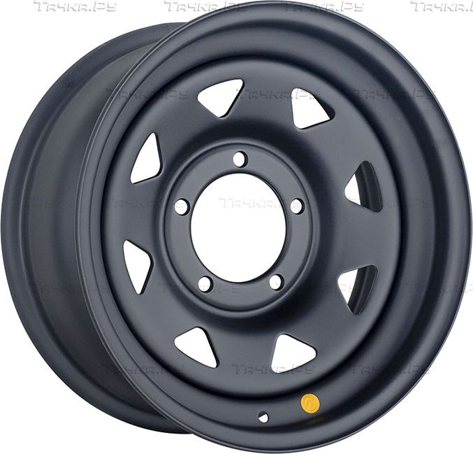 Колёсный диск OFF-ROAD Wheels усиленный стальной черный матовый 5x139,7 7xR16 d110 ET0 (треуг. мелкий) для УАЗ Hunter 2003-2026. Артикул 1670-53910MB-0A17