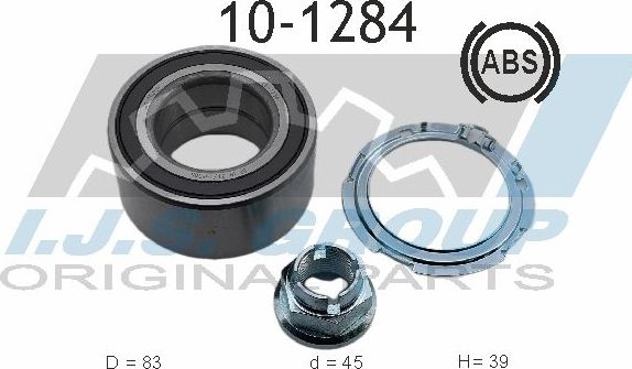 Ступичный подшипник (комплект) IJS Group передний правый/левый для Renault Laguna II 2001-2007. Артикул 10-1284