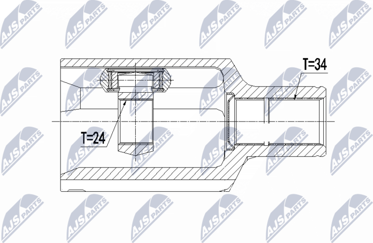 Шрус внутренний (граната) NTY. Артикул NPW-ME-090