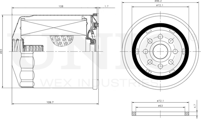 Фильтр масляный (Unio). Артикул FLT-20105
