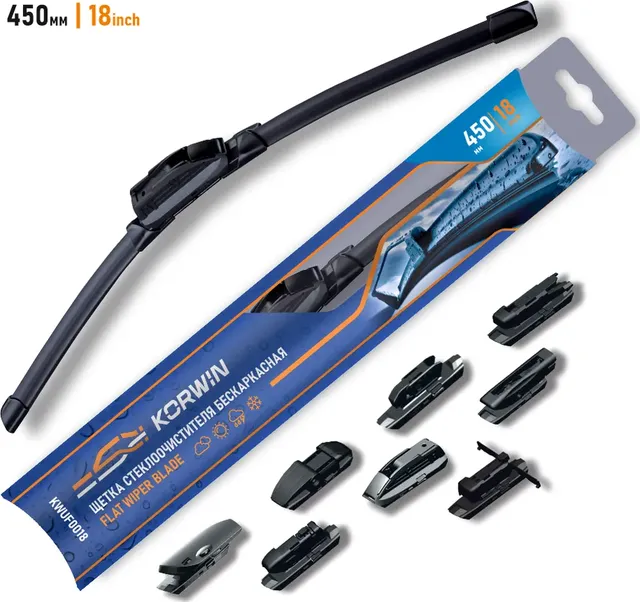 Щетка стеклоочистителя KORWIN бескаркасная 450мм Korwin. Артикул KWUF0018