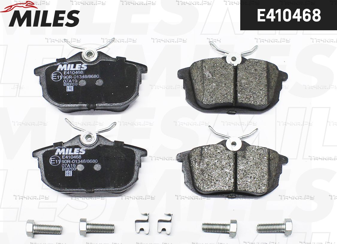 Тормозные колодки Miles (Low-Metallic) для Volvo S40 I 1995-2003. Артикул E410468