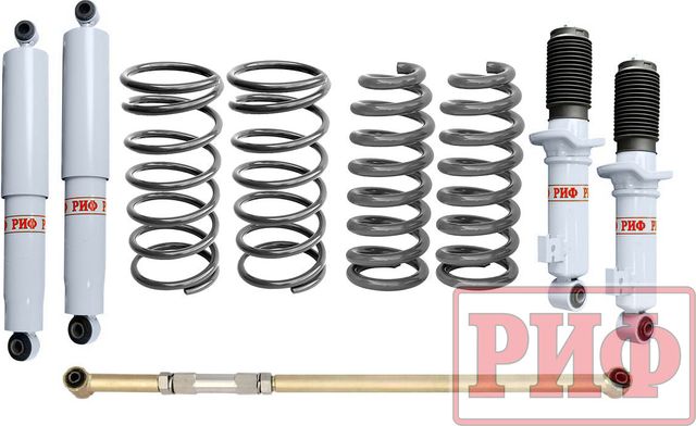 Лифт-комплект РИФ газовый мягкий для Mitsubishi Pajero Sport II 2009-2015, лифт 40 мм. Артикул RIF-PS2-B-G