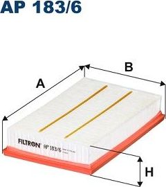 Воздушный фильтр Filtron. Артикул AP 183/6