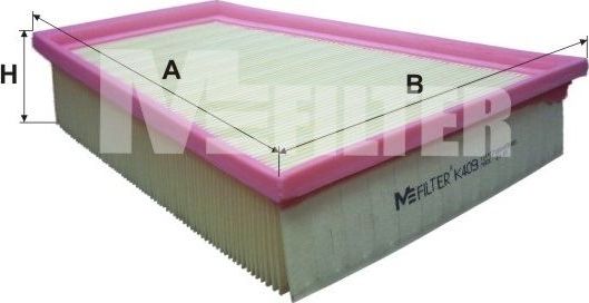 Воздушный фильтр MFilter. Артикул K 409