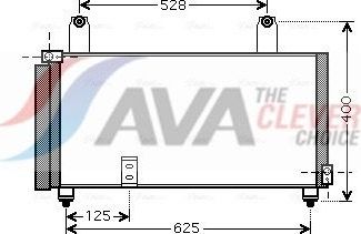 Радиатор кондиционера (конденсатор) AVA (алюминий). Артикул SZA5081D