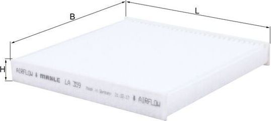 Салонный фильтр Mahle-Knecht. Артикул LA 359