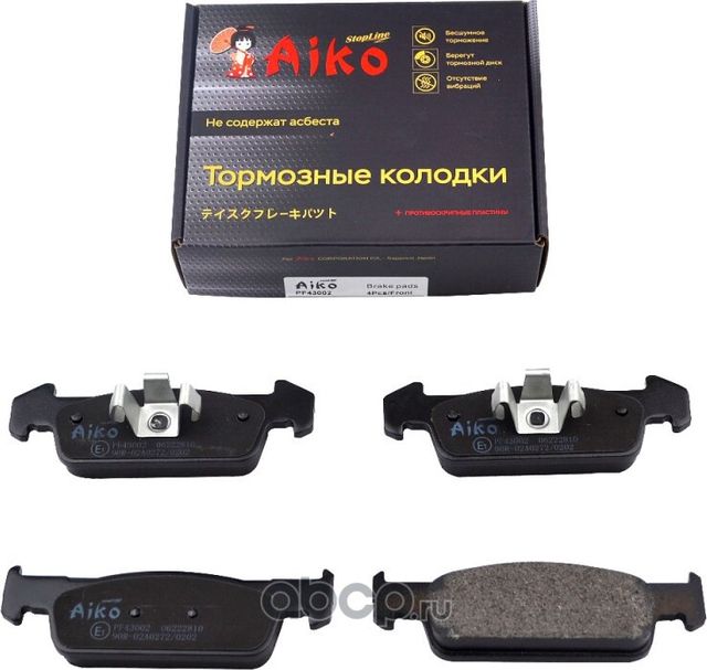 Колодки передние RENAULT Logan II (2013-) (Aiko). Артикул PF43002