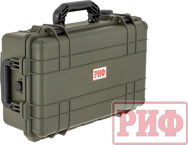 Кейс пластиковый защитный ударопрочный РИФ 530х355х255 мм на колесах с телескопической ручкой IP67. Артикул WRT-22Kh