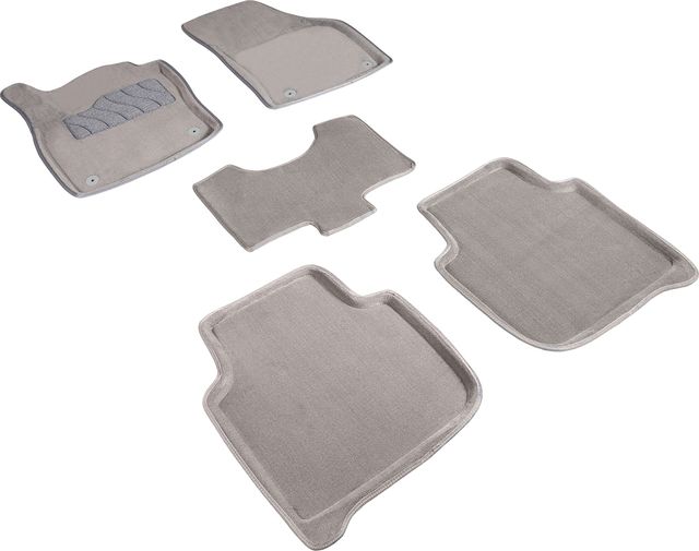 Коврики Seintex 3D ворсовые для салона Skoda Kodiaq 5 мест 2017-2026 СЕРЫЕ. Артикул 93872