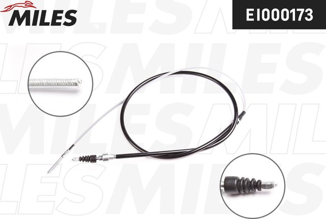 Трос ручника (тросик ручного тормоза) Miles задний правый/левый для Volkswagen Passat B3 1988-1997. Артикул EI000173