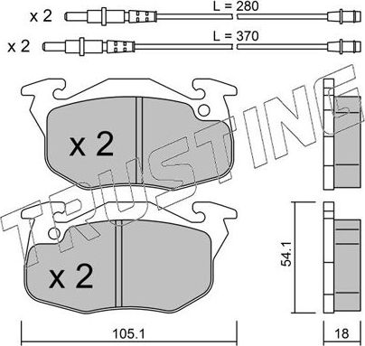 Тормозные колодки Trusting передние для Citroen AX 1991-1997. Артикул 039.1