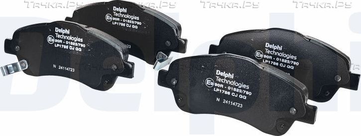 Тормозные колодки Delphi (Low-Metallic) передние для Toyota Corolla Verso I 2004-2009. Артикул LP1786