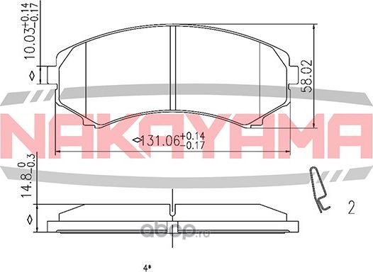 Колодки тормозные (Nakayama). Артикул P0652NY