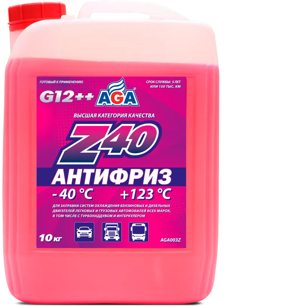 Антифриз  красный  -40С  10 кг (AGA). Артикул aga003z