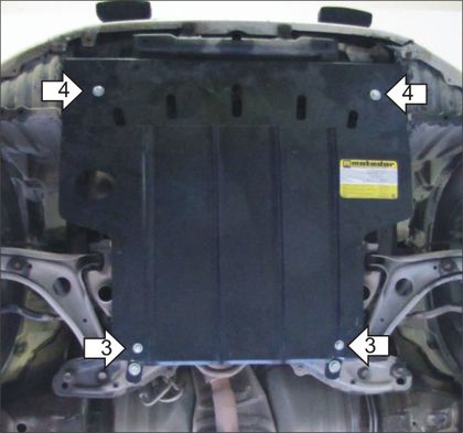 Защита Мотодор для картера, КПП Toyota Probox до рестайлинга 2002-2014. Артикул 02522