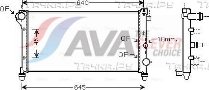 Радиатор охлаждения двигателя AVA ** CLEVER FIT **. Артикул FTA2292