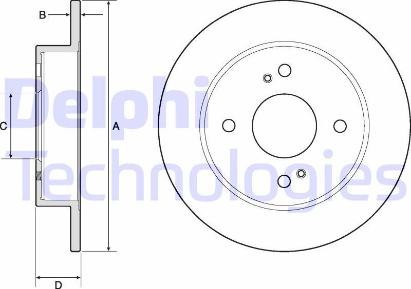 Тормозной диск Delphi. Артикул BG2634