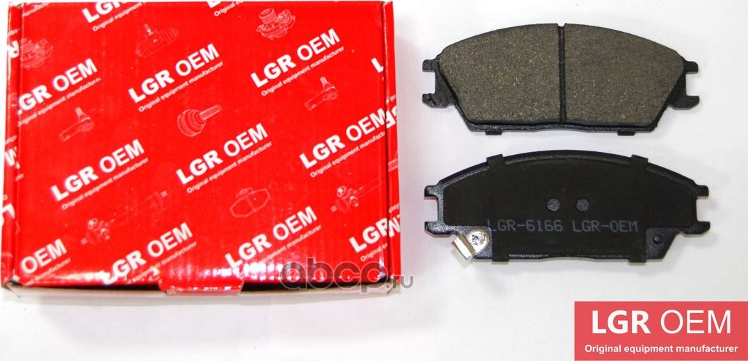 Колодки тормозные (перед.) LGR OEM LGR-6166 (581011CA00) для а/м HYUNDAI ACCENT,. Артикул LGR6166