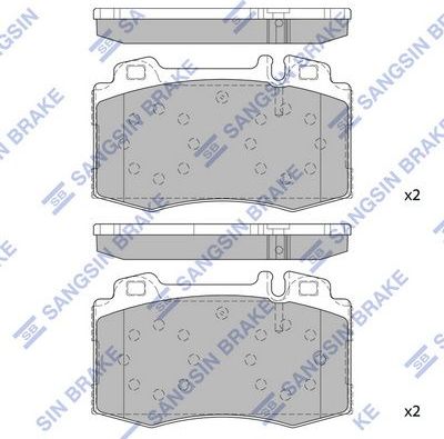 Тормозные колодки Sangsin Hi-Q. Артикул SP2193