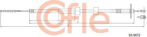 Трос ручника (тросик ручного тормоза) Cofle. Артикул 92.10.9865
