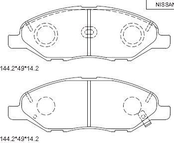 Тормозные колодки Asimco. Артикул KD1740