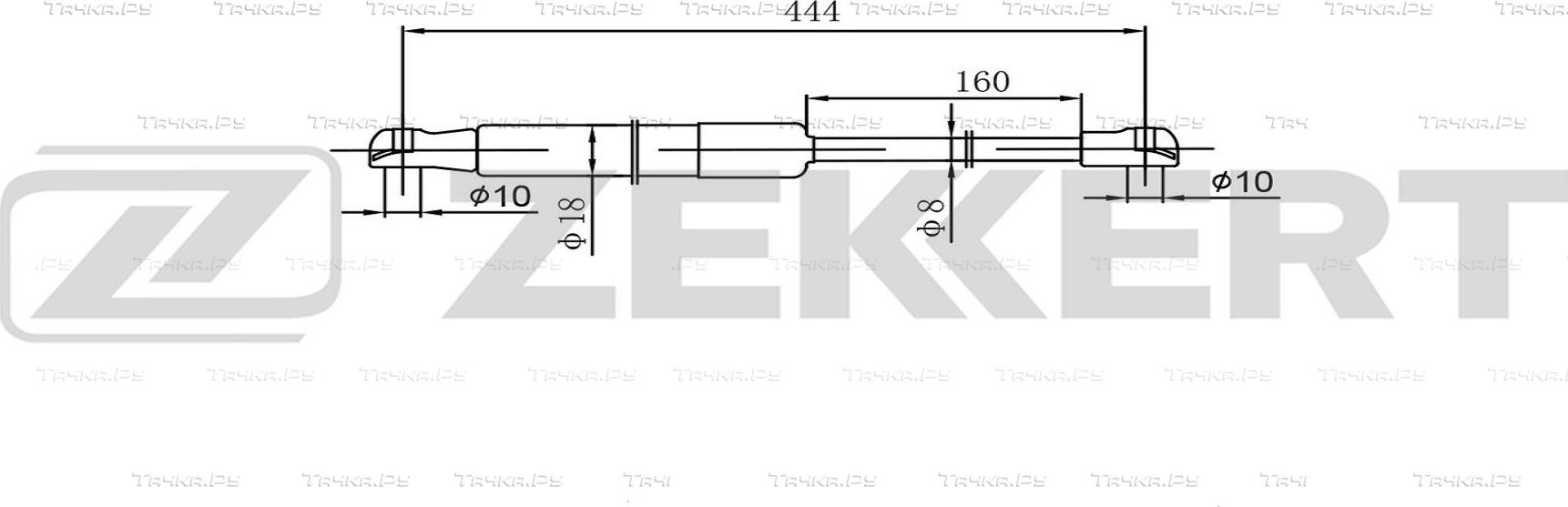 Амортизатор (упор) багажника Zekkert. Артикул GF-2594