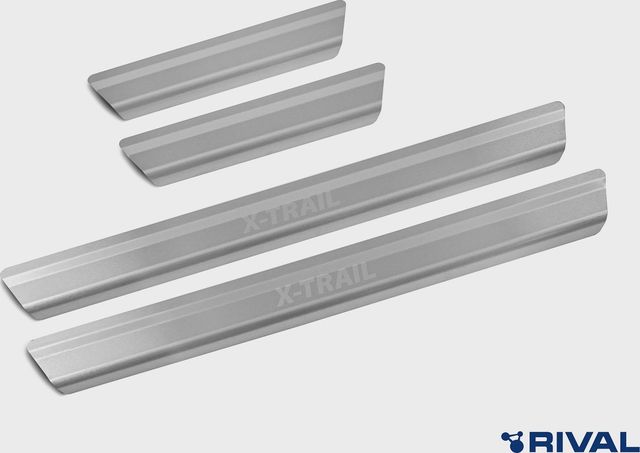 Накладки Rival на пороги (с надписью) для Nissan X-Trail IV поколение (T33) 2023-2026. Артикул NP.4119.3