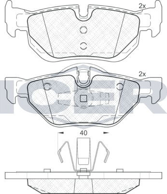 Тормозные колодки Icer. Артикул 181663