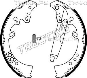 Тормозные колодки Trusting задние для Toyota Fortuner I 2004-2015. Артикул 115.317
