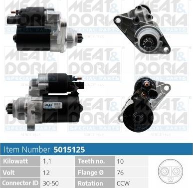 Стартер Meat & Doria для SEAT Altea I 2006-2015. Артикул 5015125