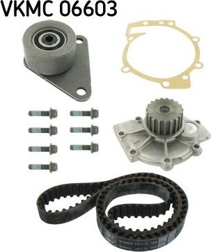 Помпа (водяной насос) с комплектом ремня ГРМ SKF. Артикул VKMC 06603