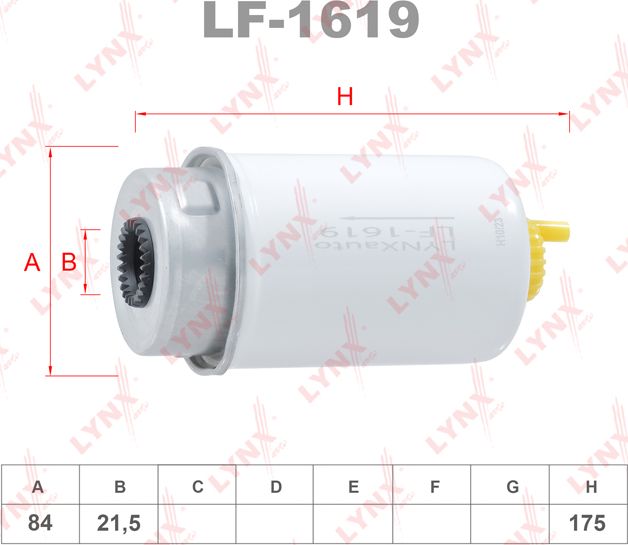 Топливный фильтр LYNXauto. Артикул LF-1619